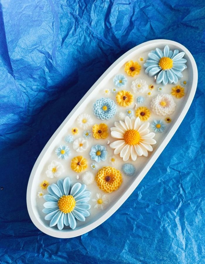 Flower Boat Candle